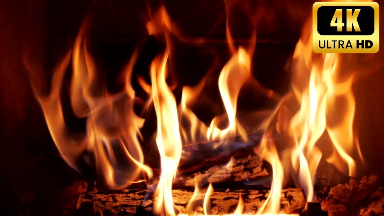 Relaxing Guitar Music | Fireplace for Deep Sleep 4K (NO ADS) #relaxingmusic
