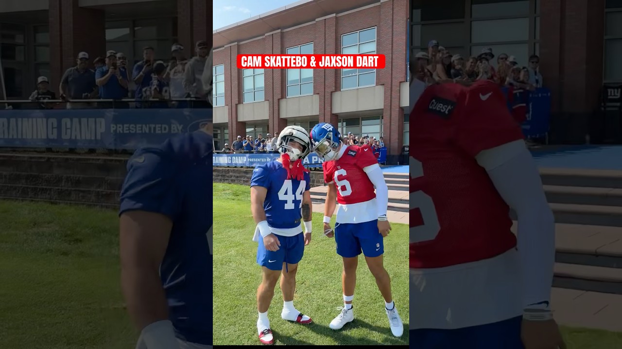 Unhinged in the best way #shorts #nygiants #jaxsondart #camskattebo #nfl #trainingcamp