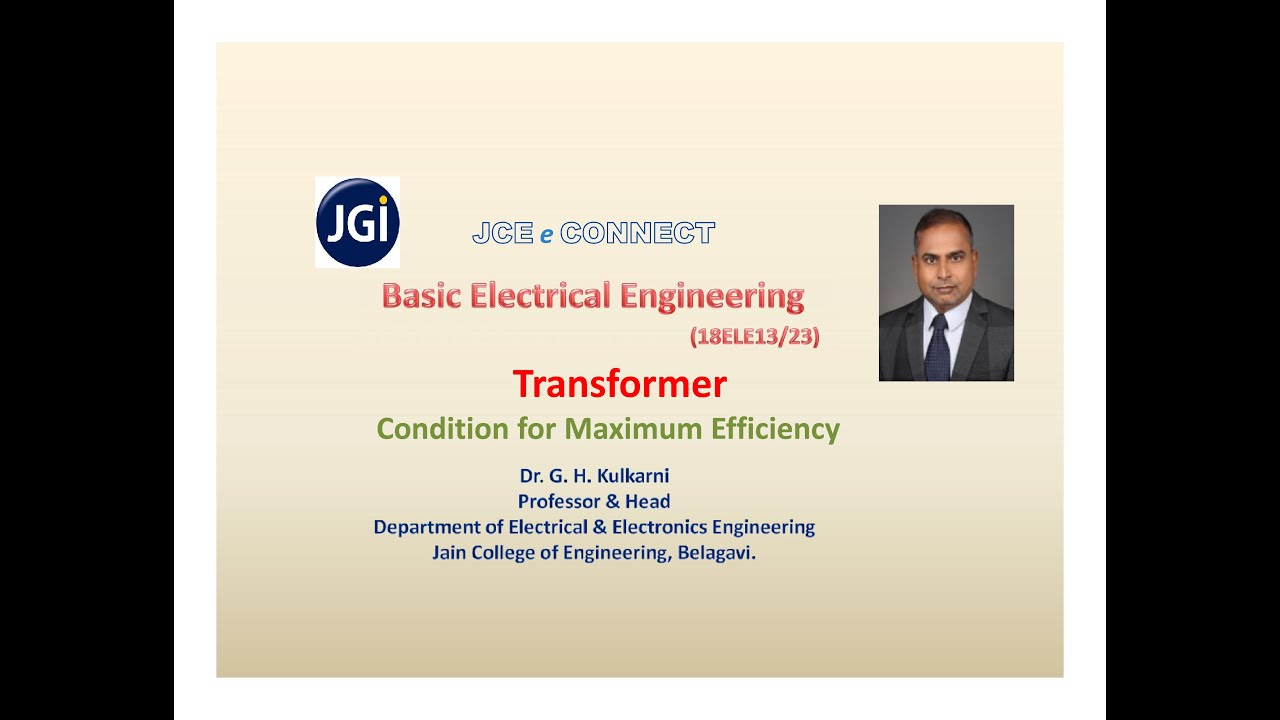 Transformer - Condition for Maximum Efficiency
