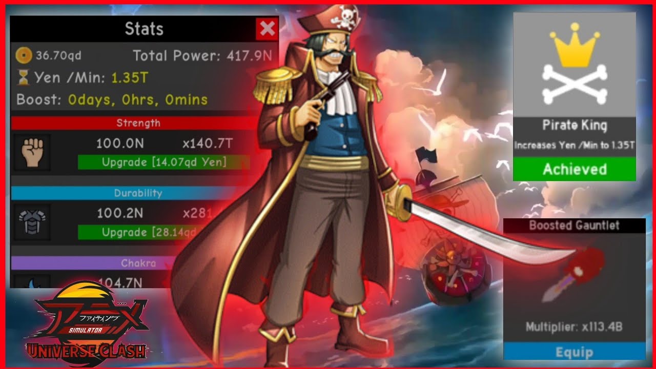 I REACHED 417N TOTAL POWER AND UNLOCK PIRATE KING CLASS! - Anime Fighting Simulator - Part 55