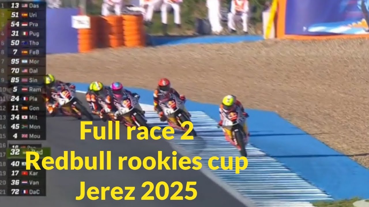 Full race 2 REDBULL ROOKIES CUP 2025 / JEREZ / veda hampir podium lagi