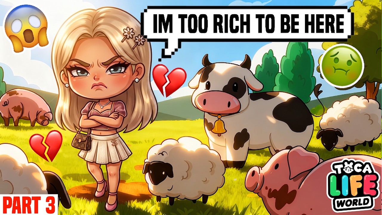 PART 3 🛍️ FROM LUXURY SHOPPING TO WORKING ON A FARM 👩&zwj;🌾  😱 TOCA BOCA STORY WITH VOICE 4 YOU