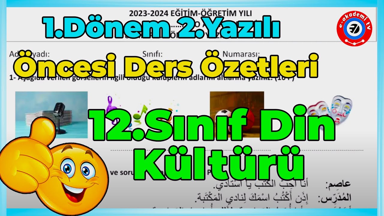 12.Sınıf Din Kültürü 2.Ünite Özeti Anadolu'da İslam