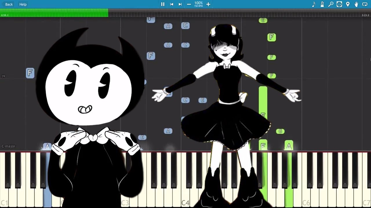 Bendy And The Ink Machine Chapter 3 Song - Another Chapter - TryHardNinja - Piano Cover / Tutorial