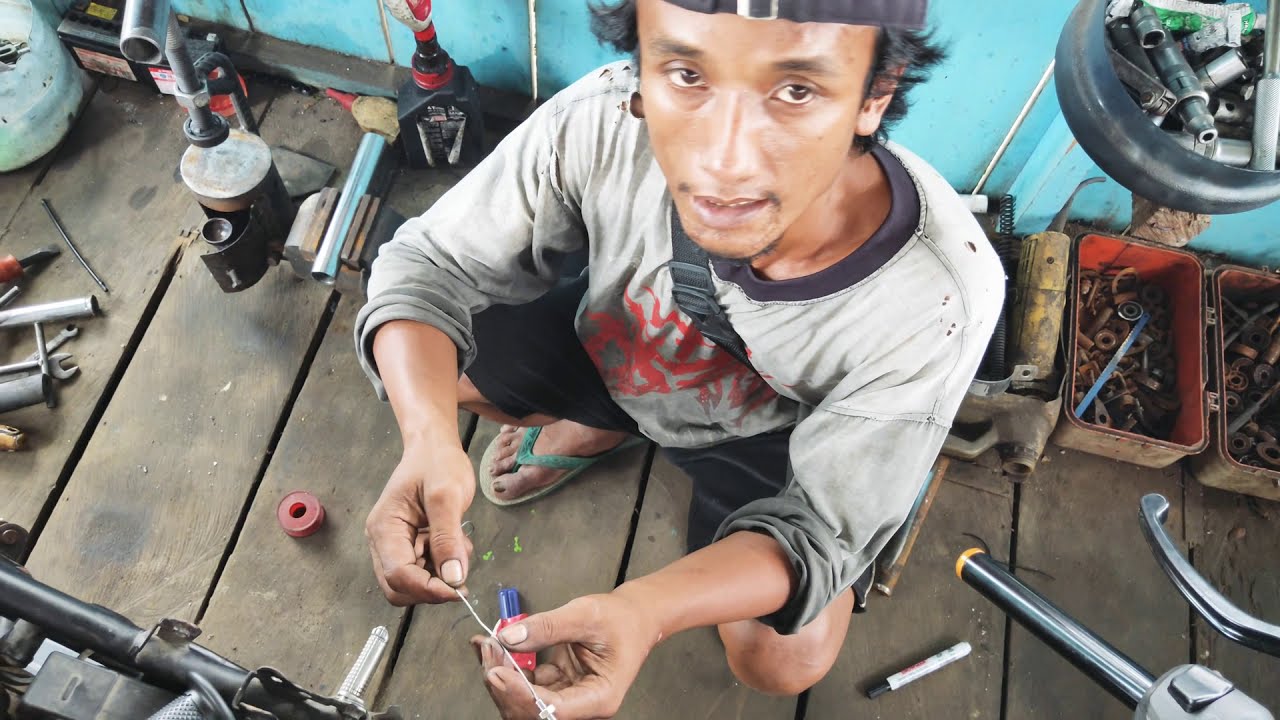 cara membuat nepel tali gas menggunakan timah solder