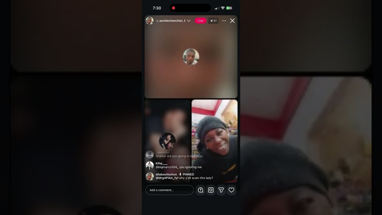 Shama chillin on live + larry joins 