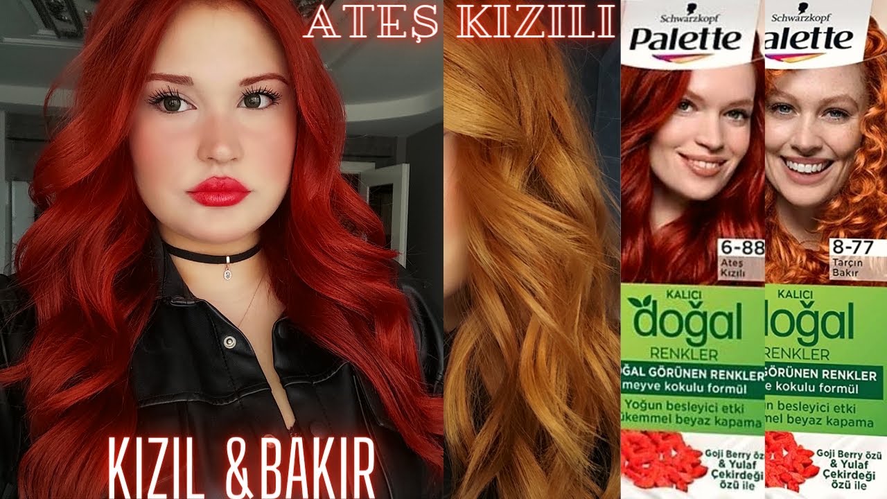 Evde bakır kızıl saç boyama,açıcısız harika canlı saçlar💥 ateş kızılına dönüş,deniz kızı oldum🧜🏻
