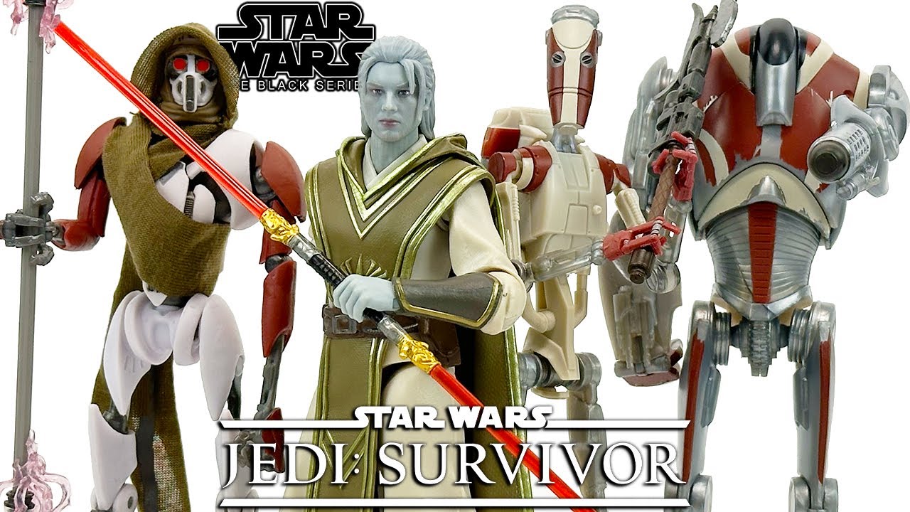 Star Wars Black Series Jedi Survivor Dagan Gera & Battle Droid 3-Pack Review