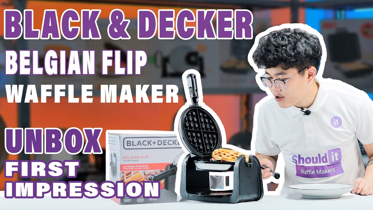 BLACK+DECKER Flip Waffle Maker WM1404S Unboxing - Shouldit Waffle Maker Series