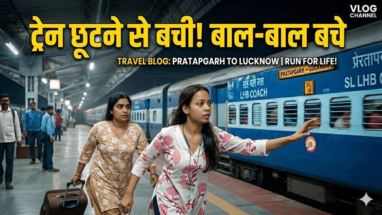 TRAIN CHHUTNE SE BACHI 😱 | PRATAPGARH TO LUCKNOW VLOG | BACCHO KE SAATH MASTI