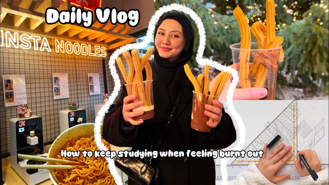 How to Keep Studying When Feeling Burnt Out Silent Daily Vlog 📚studying architecture 👷🏻‍♀️study vlog