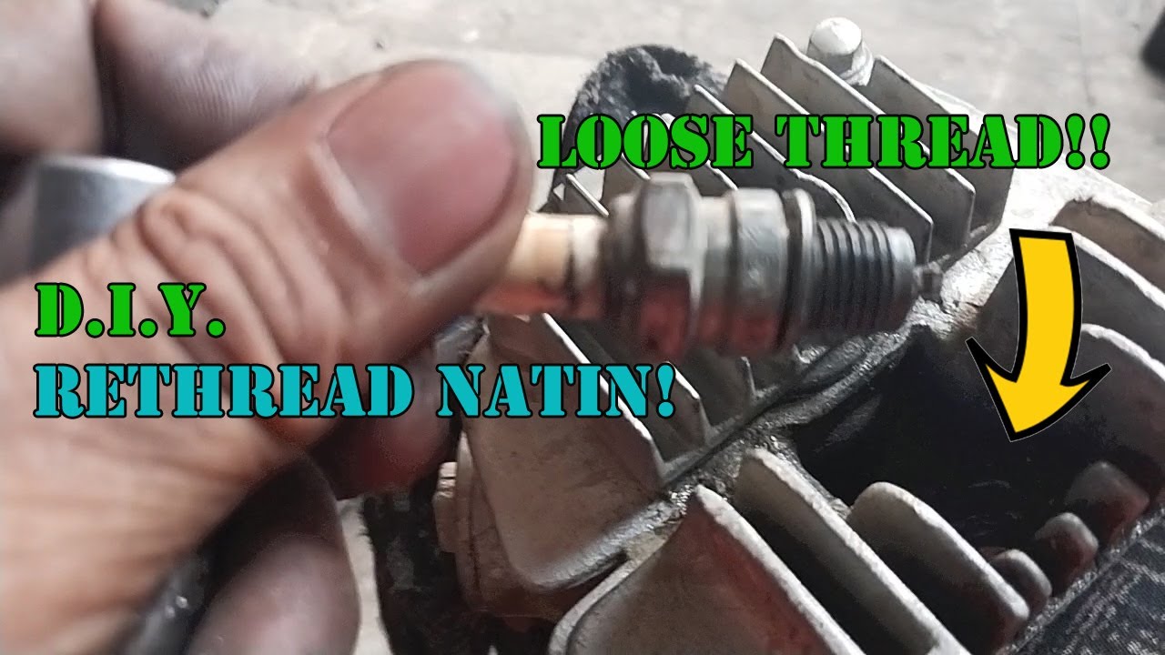 Paano mag rethread ng Spark Plug | Over size