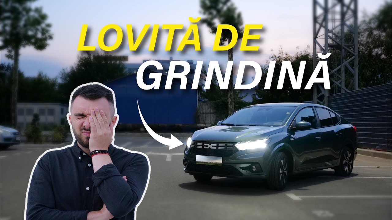 Probleme după grindină ⛈️: cum arată Dacia Logan după impact 🚗🤯