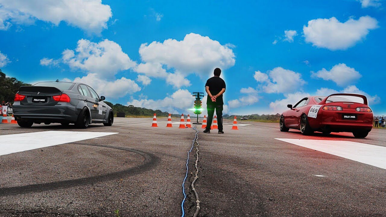 PARTICIPEI DE UMA ARRANCADA COM O TOYOTA SUPRA NA BASE AÉREA!