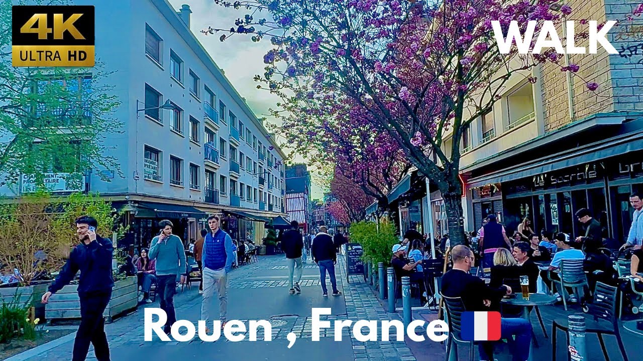 Rouen, France | Walking Tour 4K 60FPS HDR | Summer 2025 Full Walk Compilation