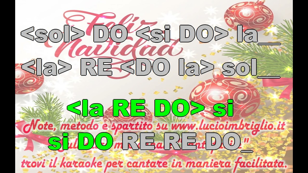 Feliz Navidad - karaoke notazionale