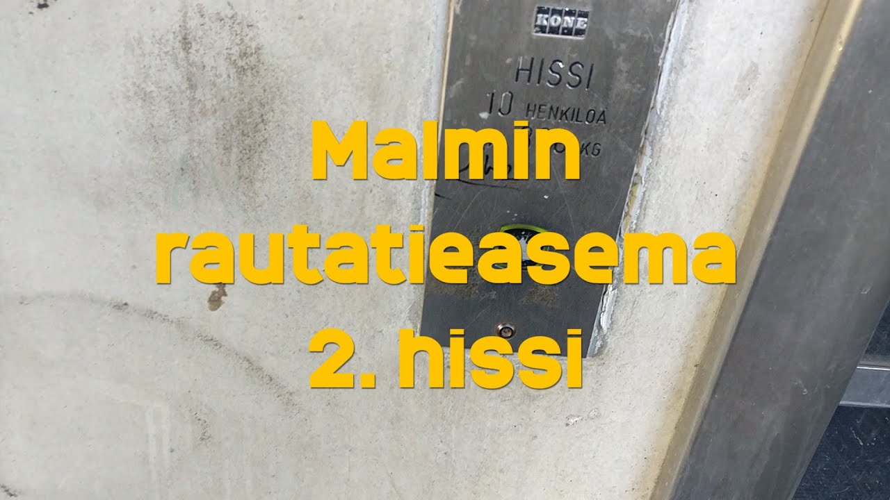 Hissivideo: Malmin rautatieasema, Helsinki, 2. hissi - 1994 KONE M (lasihissi)