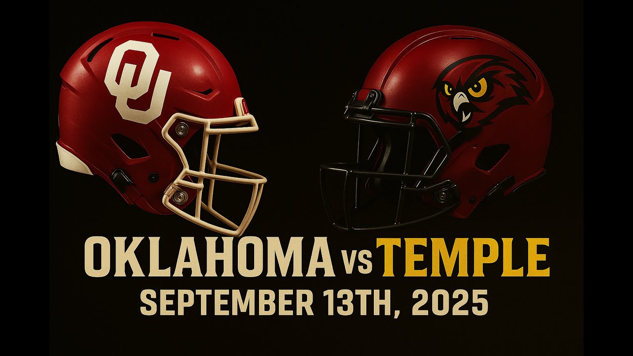 Oklahoma Sooners VS Temple Owls 09/13/2025 #oklahoma #ou #sooners #collegefootball #sec #football