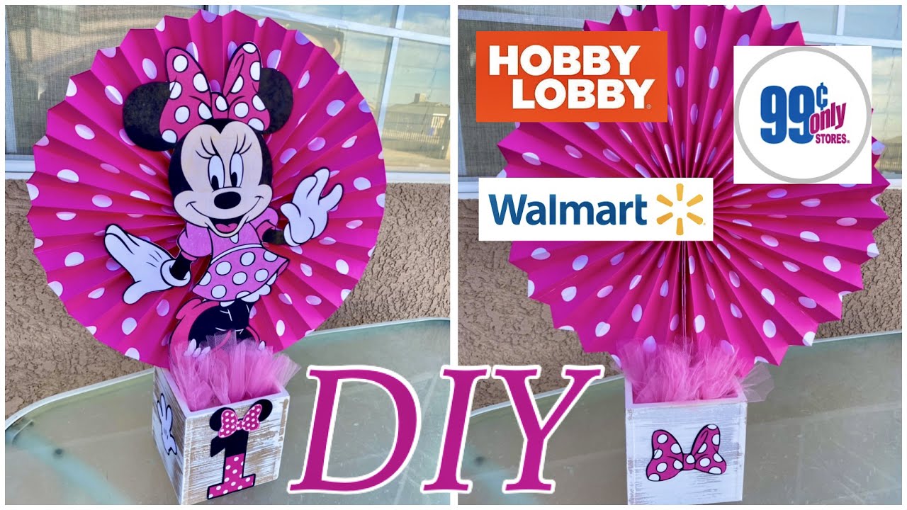 DIY MINNIE MOUSE CENTERPIECES