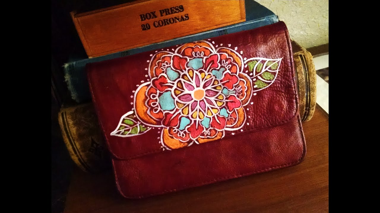 Hand paint your thrift store purse