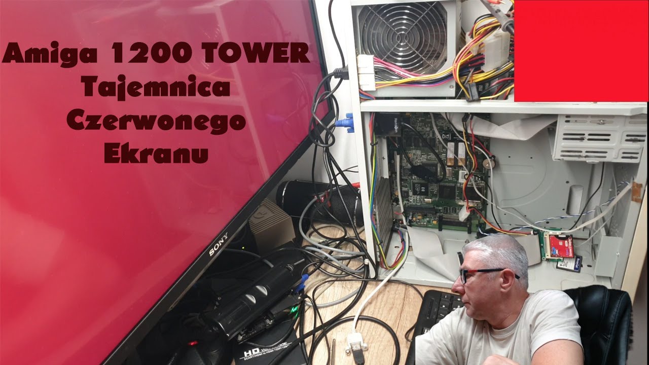 Amiga 1200 TOWER - Czerwony ekran.