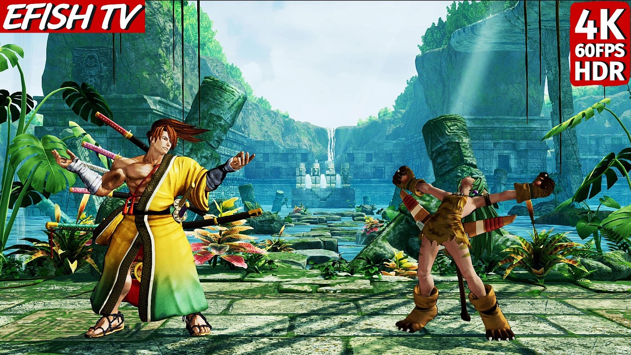 Tokugawa Yoshitora vs Cham Cham (Hardest AI) - Samurai Shodown