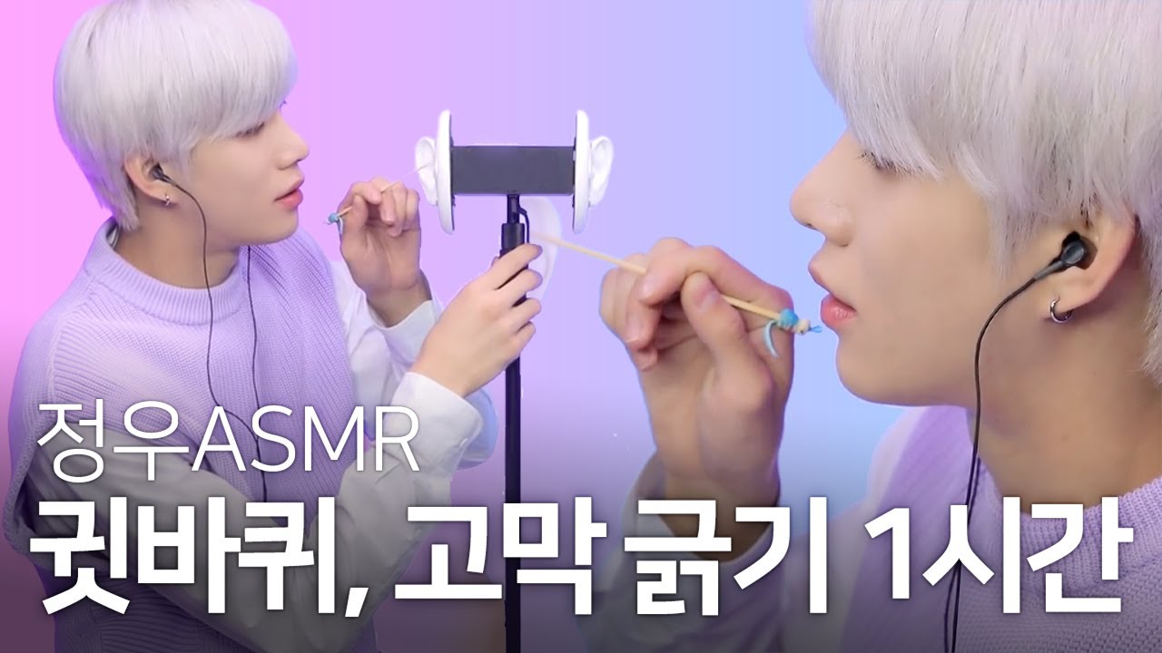 [No talking] 정우 귓바퀴, 고막 긁기 1시간 | JUNGWOO ASMR No Talking Ear Scratching 1 Hour | 팅글인터뷰 | NCT 정우
