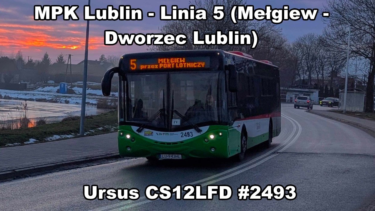 MPK Lublin | 🚍 Linia 5 (Mełgiew - Dworzec Lublin) Ursus CS12LFD #2493