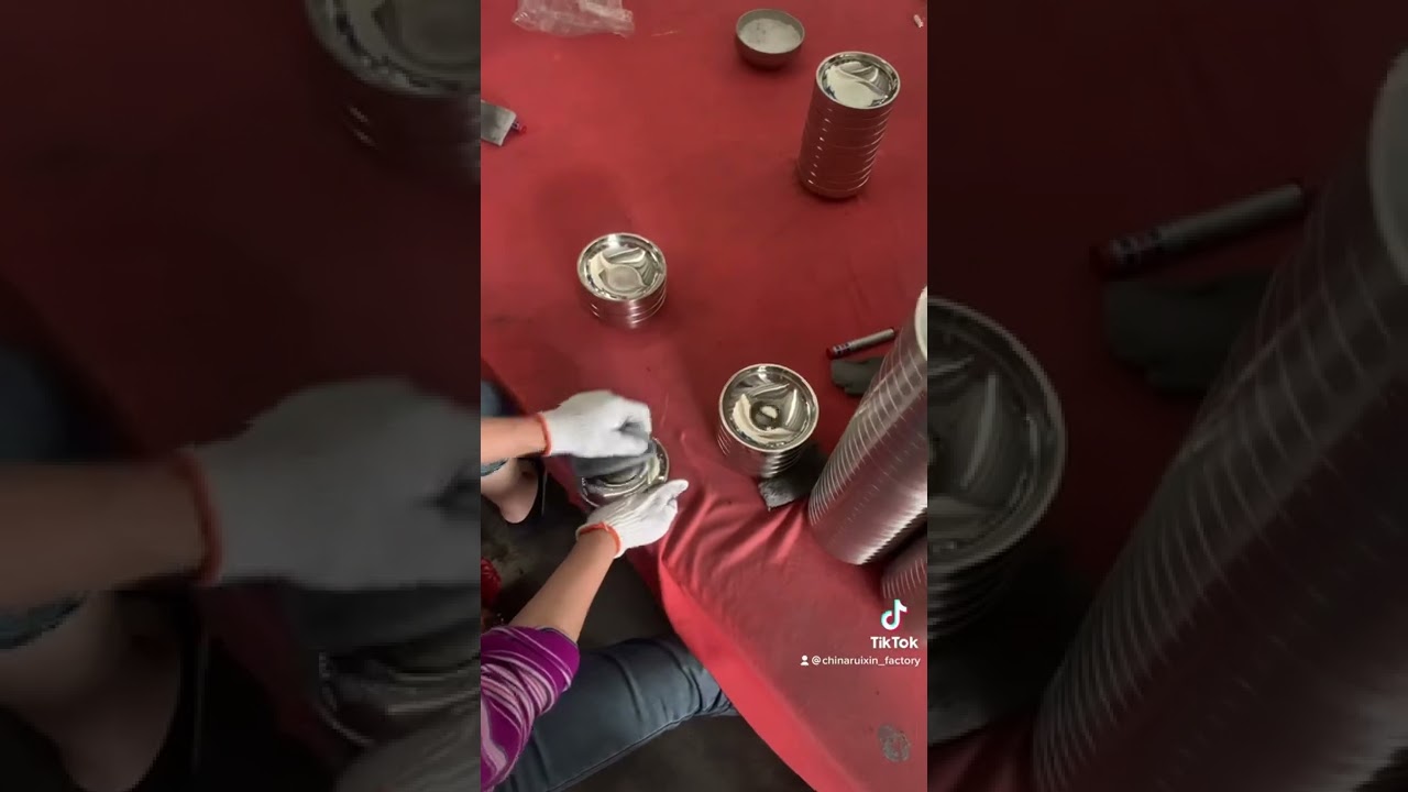 Process of producing and packaging stainless steel bowls