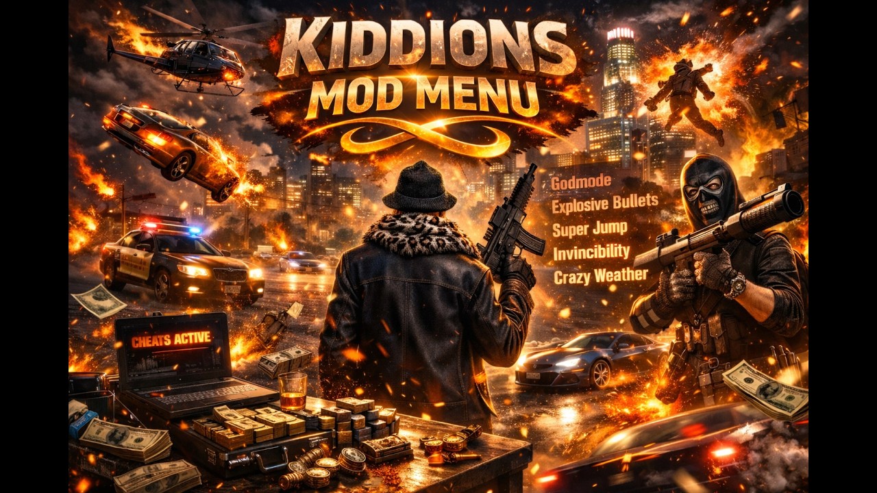 GTA 5 ONLINE MOD MENU GTA KIDDIONS MOD MENU PC 2026