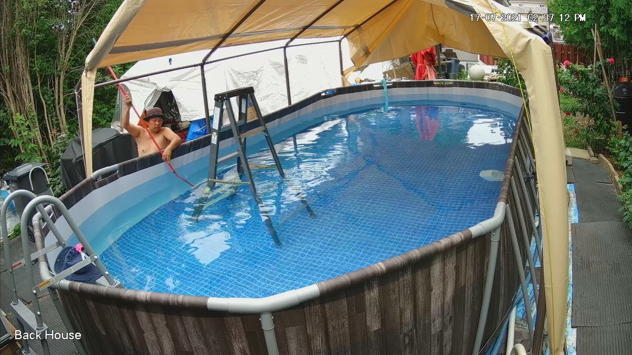 How to install a Bestway 12'x22' pool & a carport from Costco.
