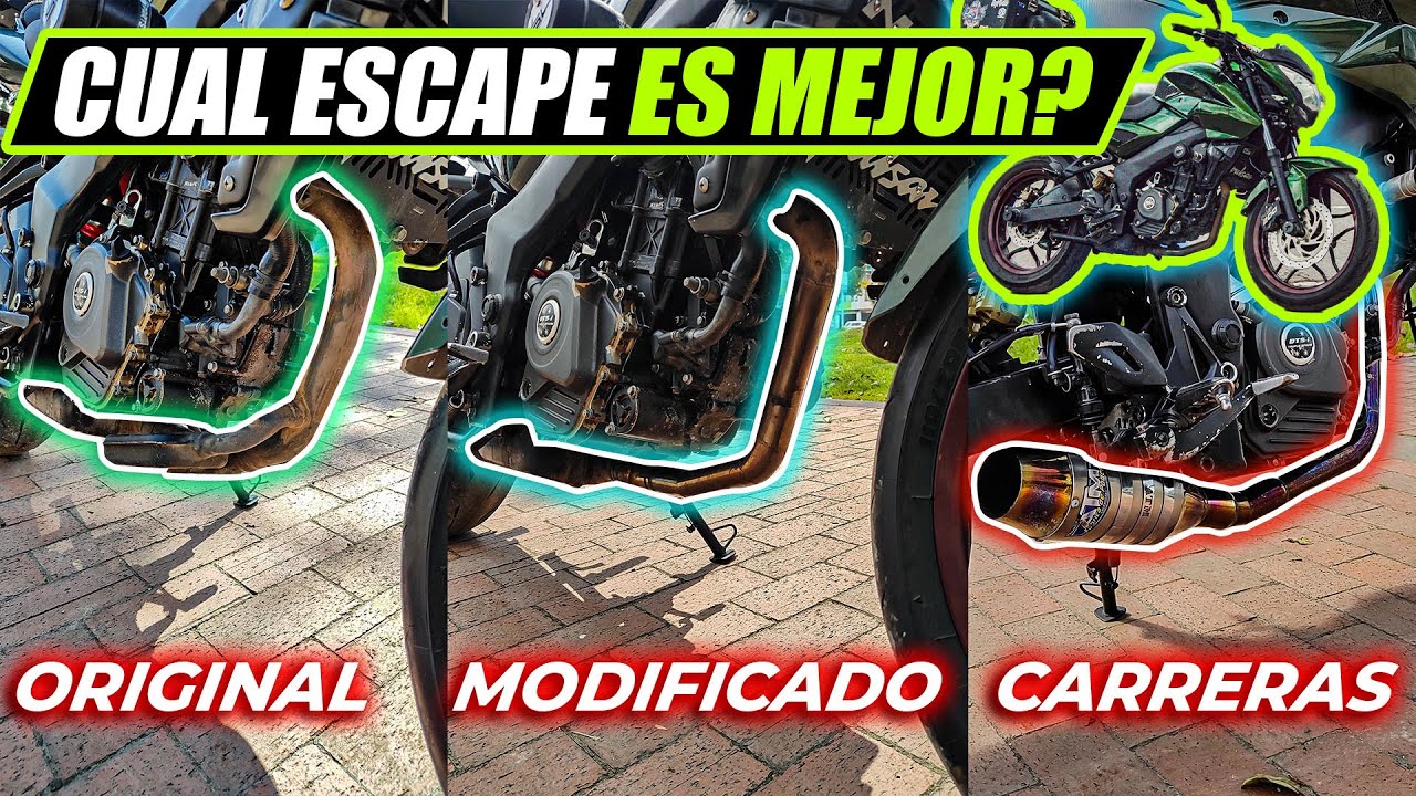🔰 Cual es MEJOR escape 🔥 [Exosto - Mofle] para MOTO 🔥 - Pulsar NS200