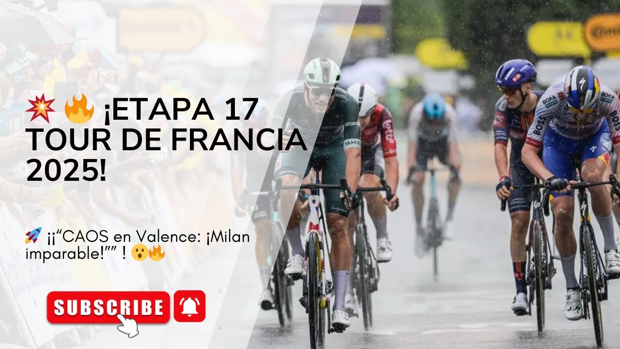 Tour de Francia 2025 | Etapa 17: Crash a 1 km y victoria de Jonathan Milan en Valence