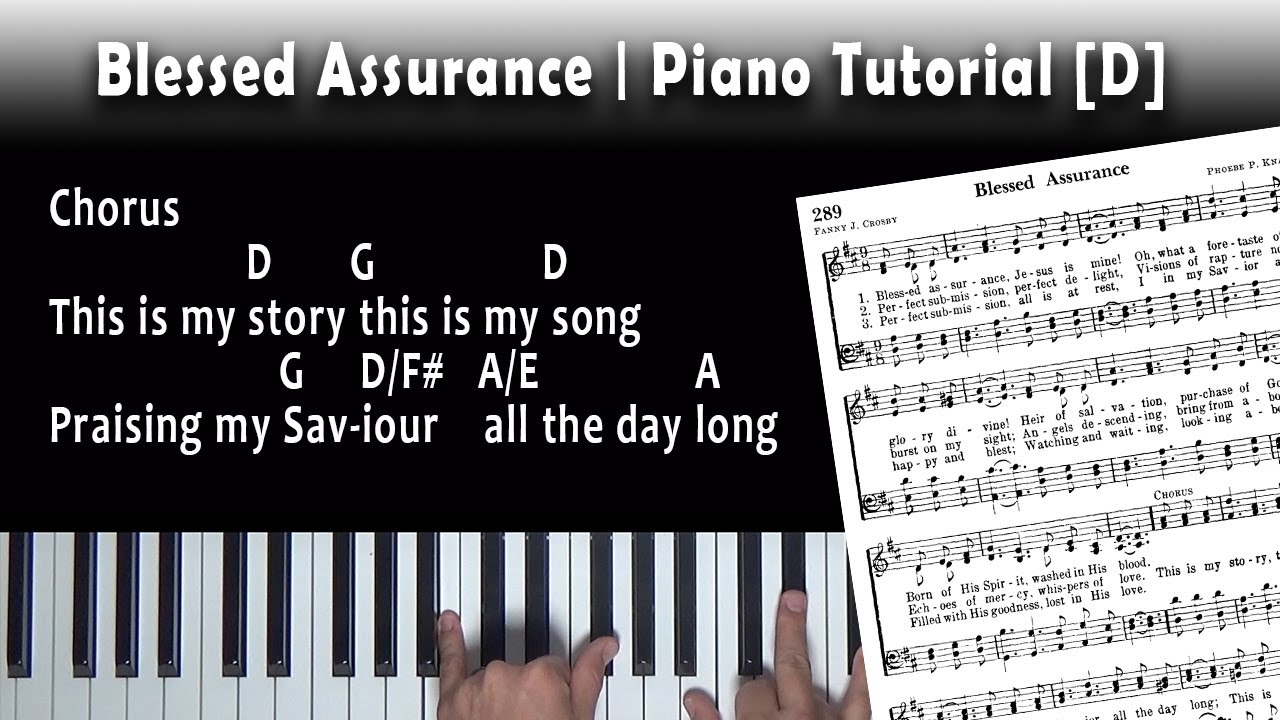 Blessed Assurance // Piano Tutorial EASY // D