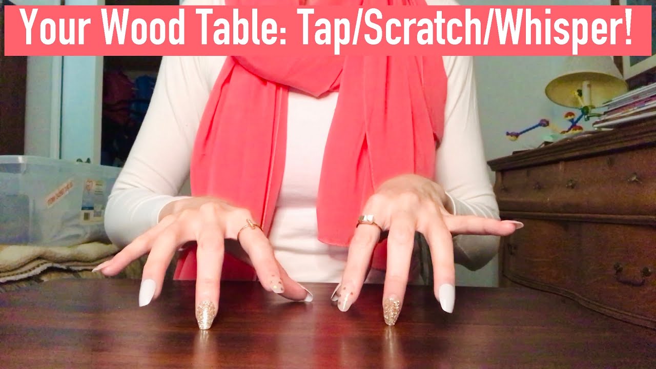 ASMR * Your Wood Table! * Fast Tapping & Scratching * Whisper Rambling =D * ASMRVilla