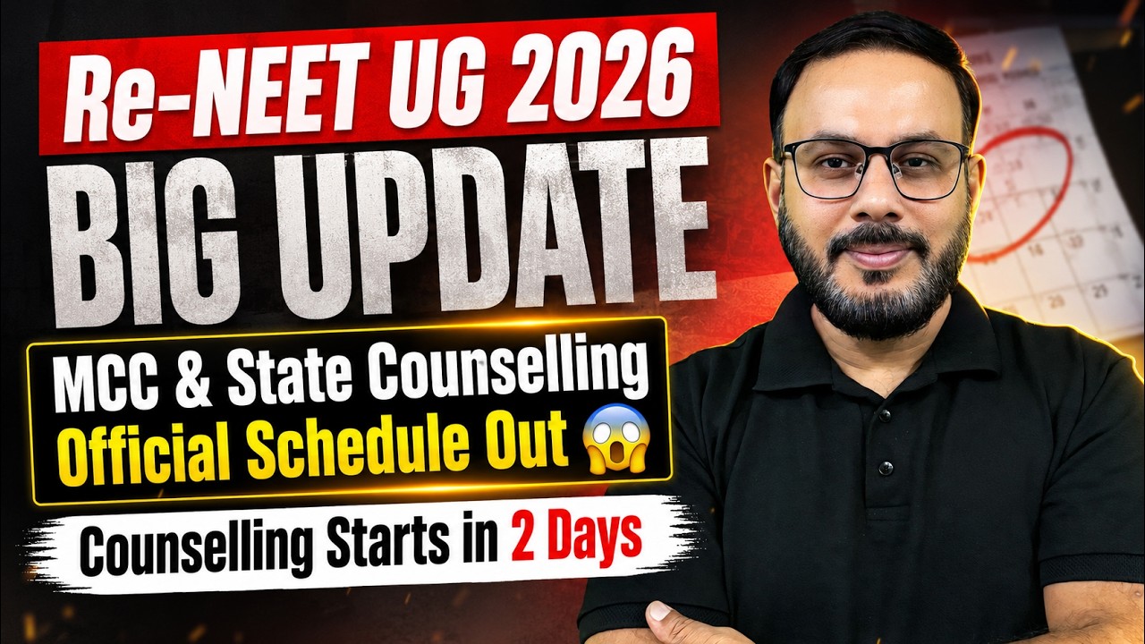 NEET UG 2026 Counselling Schedule Released | MCC Round 1-4 Dates | State Counselling Full Timeline 🔥