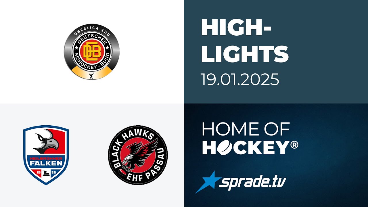 19.01.2025 - Highlights - Heilbronner Falken vs. EHF Passau Black Hawks