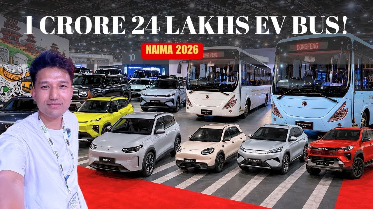 1 Crore 24 Lakh EV Bus Review in Nepal | New Cars | NAIMA Expo 2026
