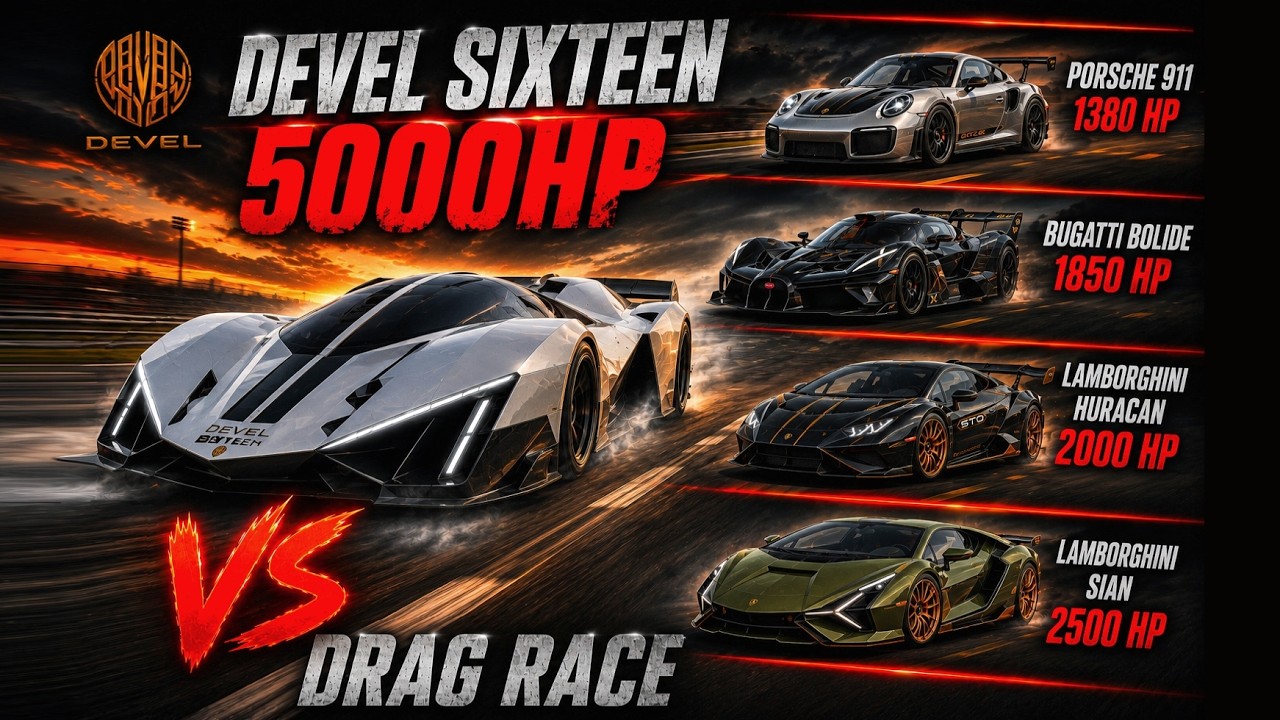 Devel Sixteen (5000hp) - Drag Race 2000m (Assetto Corsa)