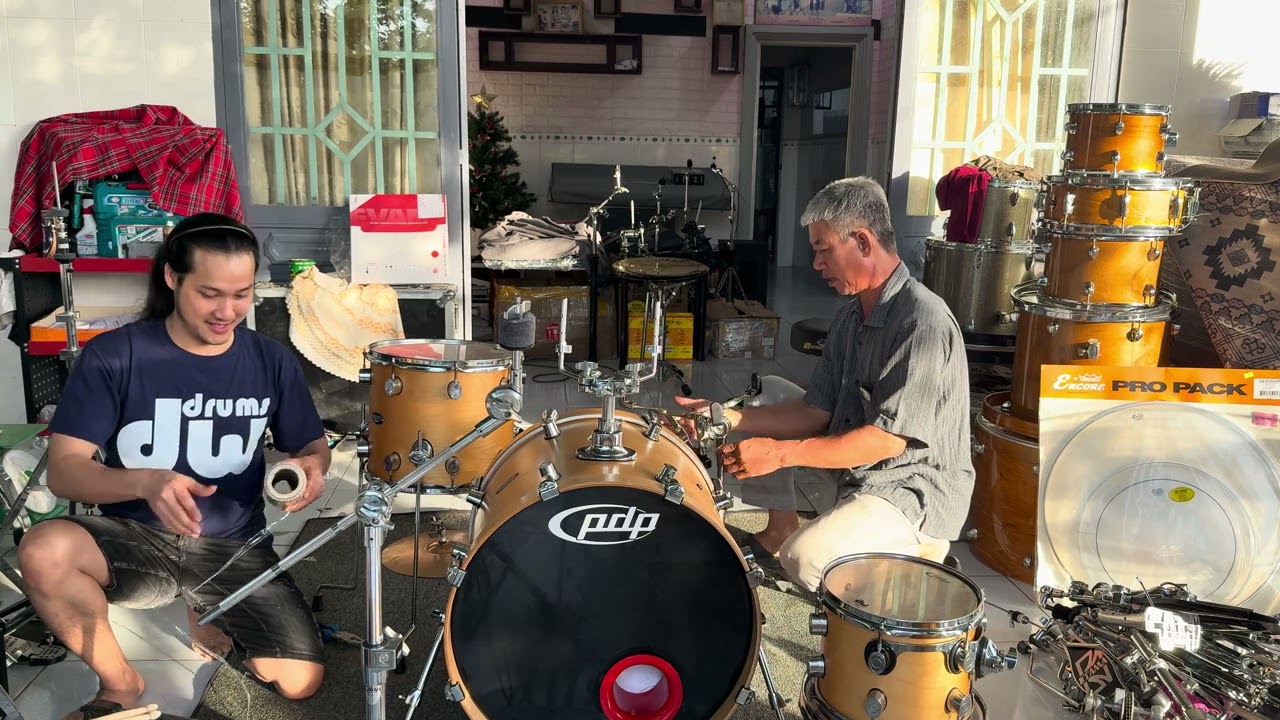 Cảm ơn quý khách Bến tre - mỏ cày bắc Set trống jazz chốt về bến tre thân yêu - Pdp Pacific drum