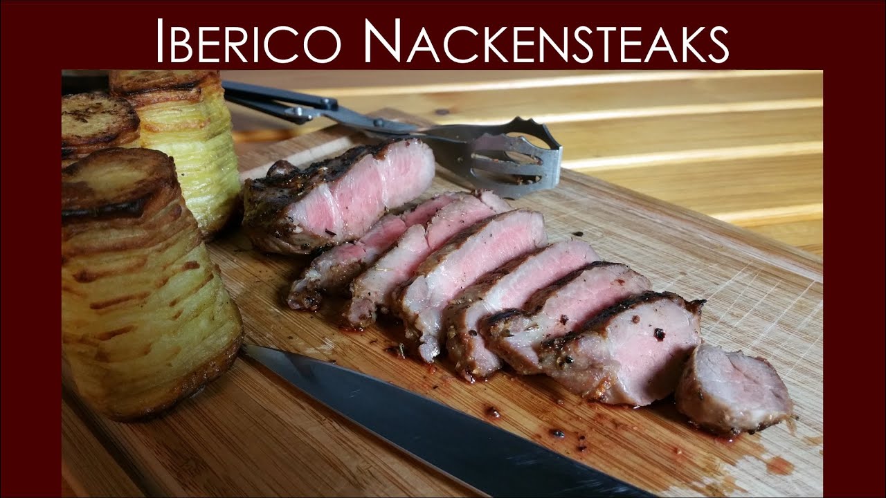 Iberico Nackensteaks mit Kartoffeltürmchen | BBQ & Grill | Deutsches Rezept | 052 |