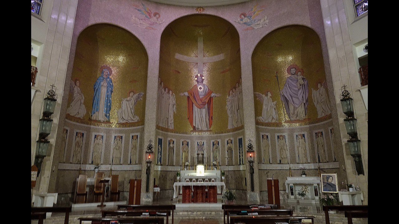 COMASINA MILANO Santuario del SACRO CUORE (Architetto F. Silva, 1955)