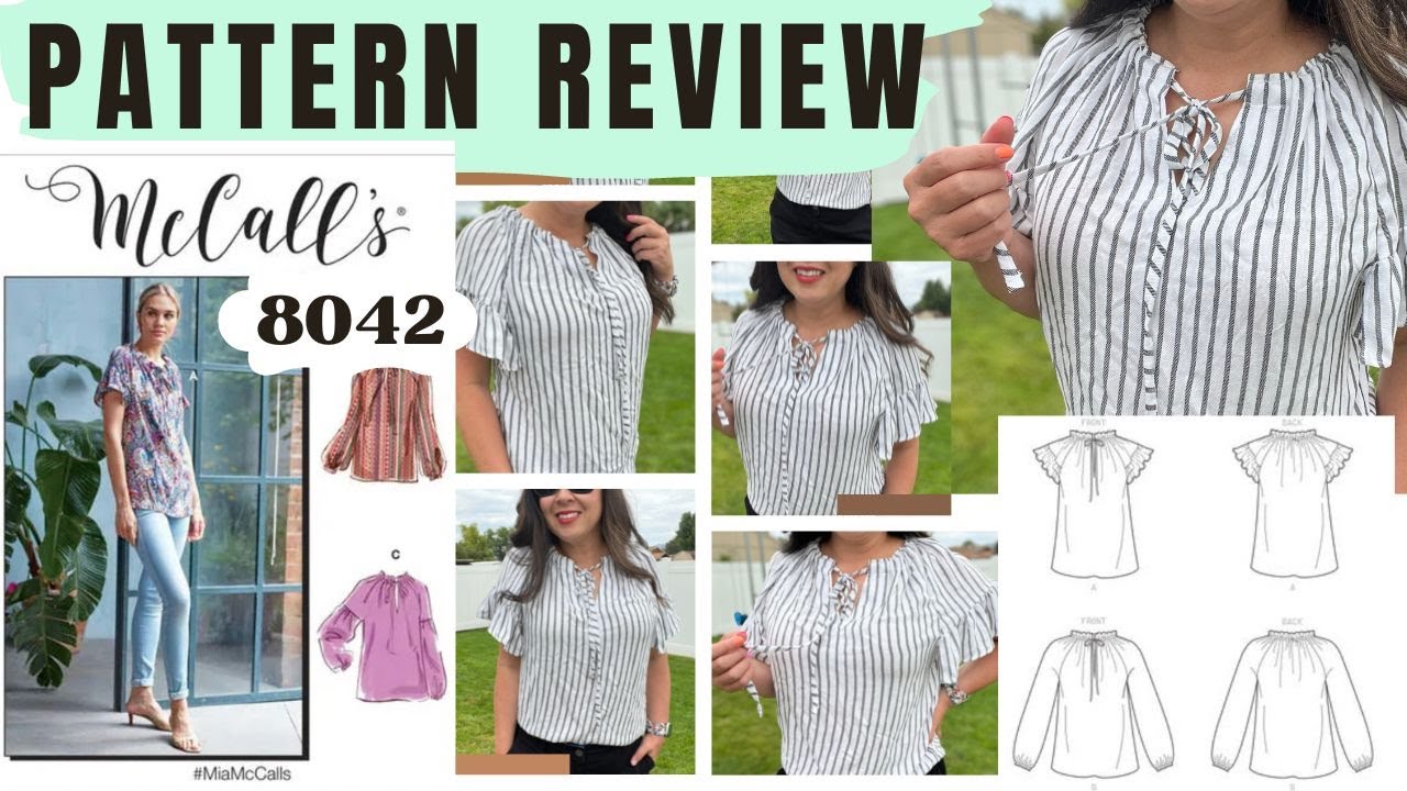 MCCALLS 8042 SEWING PATTERN REVIEW, YOU CAN SEW THIS SHIRT FOR SUMMER AND FALL.