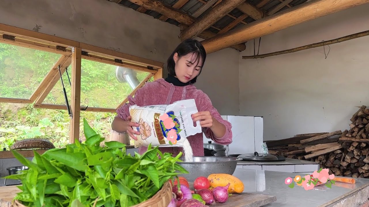 Perfect BREAKFAST COMBO! Sweet Potato Porridge with Sauerkraut Bao｜Couple's Pastoral Life in Sichuan