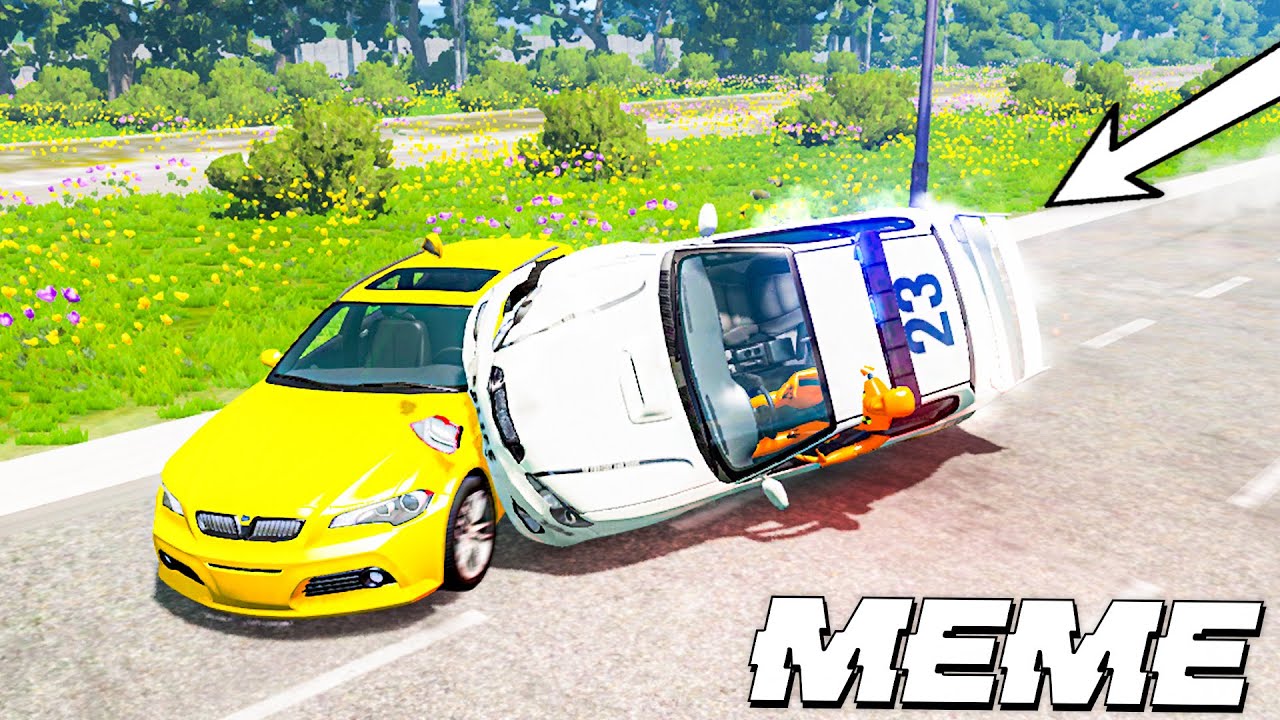 Crazy Police Chases - BeamNG Drive Crashes and MEME | HAG | BeamNG Drive MEMES
