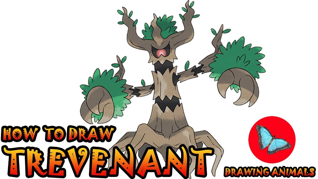 How To Draw Trevenant Pokemon | Drawing Animals