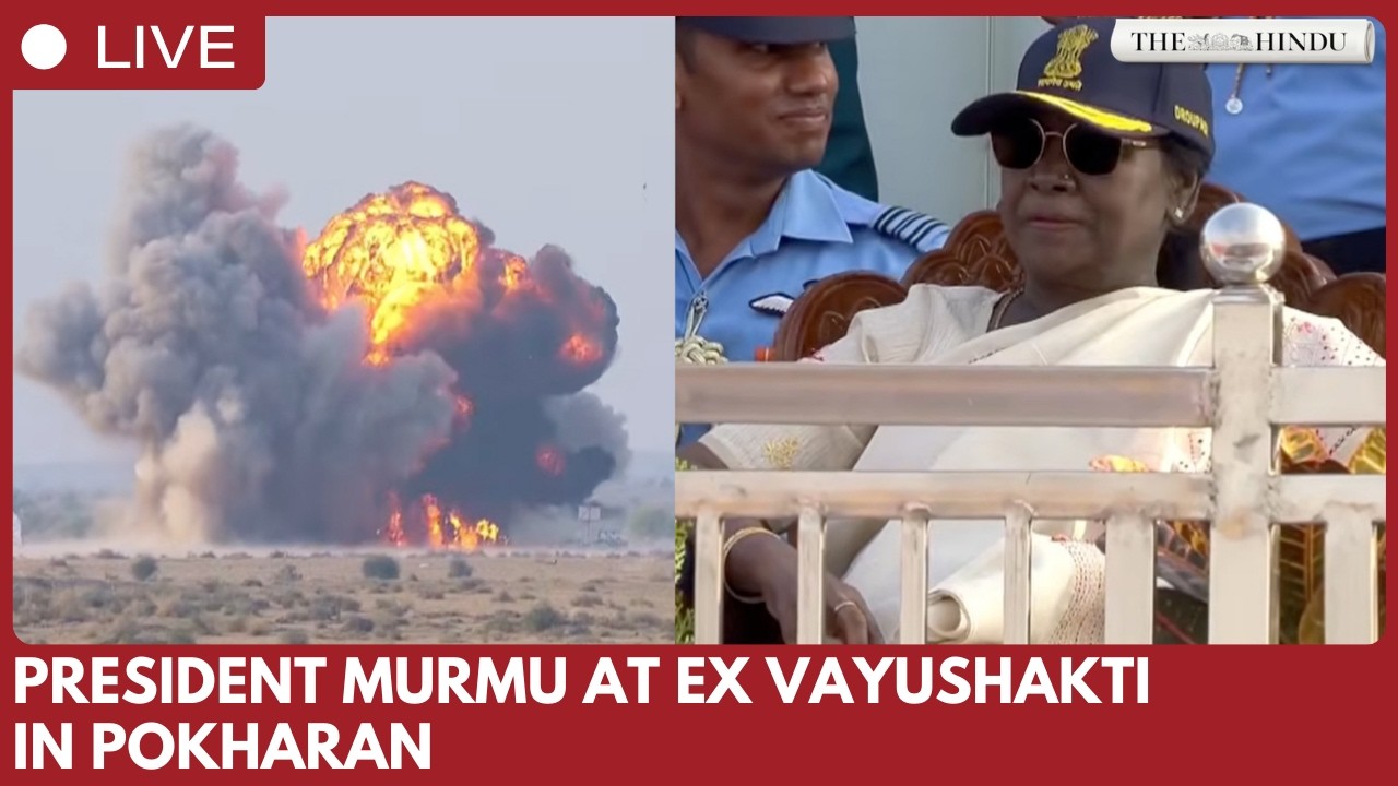 President Droupadi Murmu witnesses Ex Vayushakti at Pokharan in Rajasthan