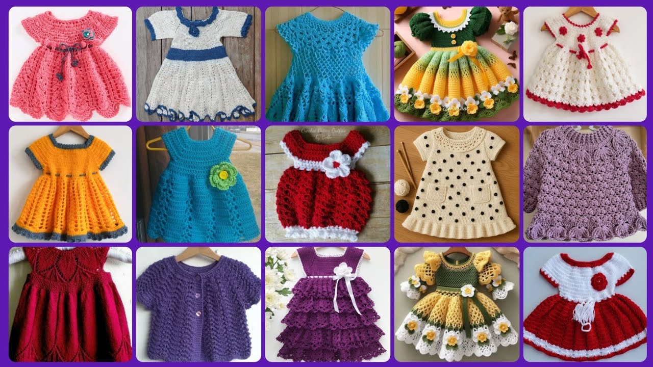 Crochet Girl Frocks Latest New Design Ideas 2025 || Crochet Baby Dress || Crochet Baby Clothes
