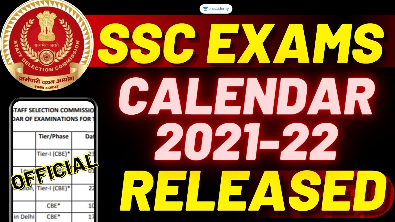 OFFICIAL &ndash; SSC EXAM CALENDAR 2021-22 OUT | SSC CGL 2021 | SSC CHSL 2021