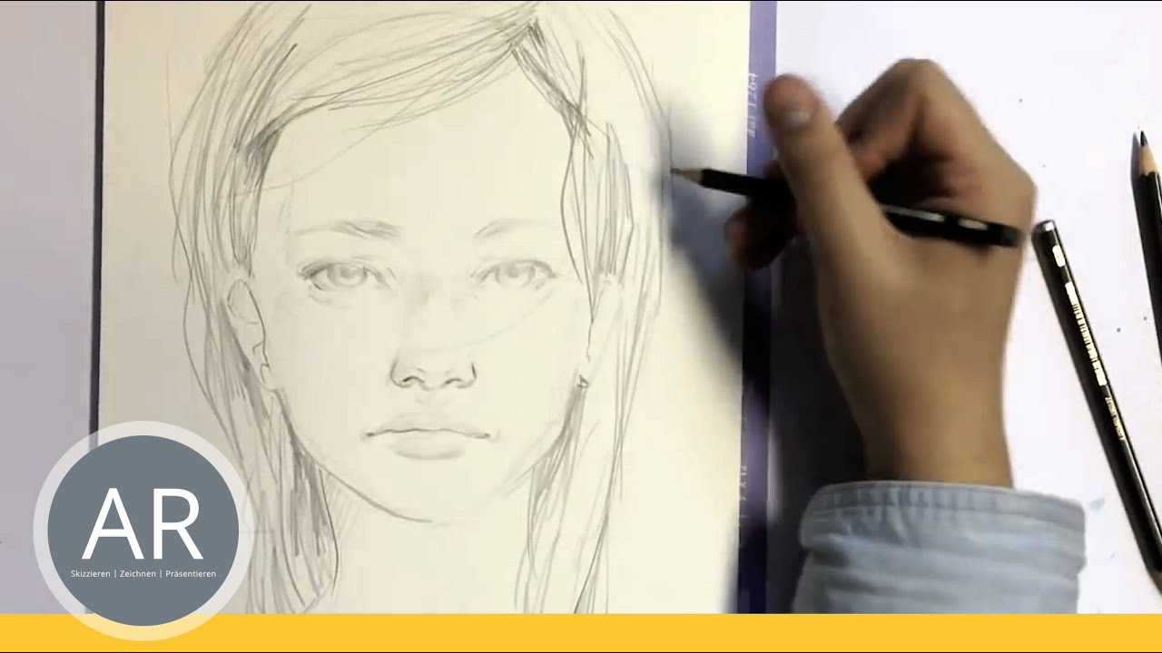 Zeichnen lernen  - Portrait Zeichnen - Akademie Ruhr Tutorial